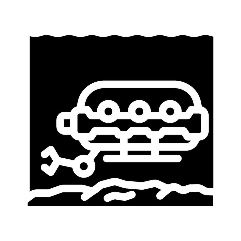 marinier Onderzoek expedities glyph icoon vector illustratie