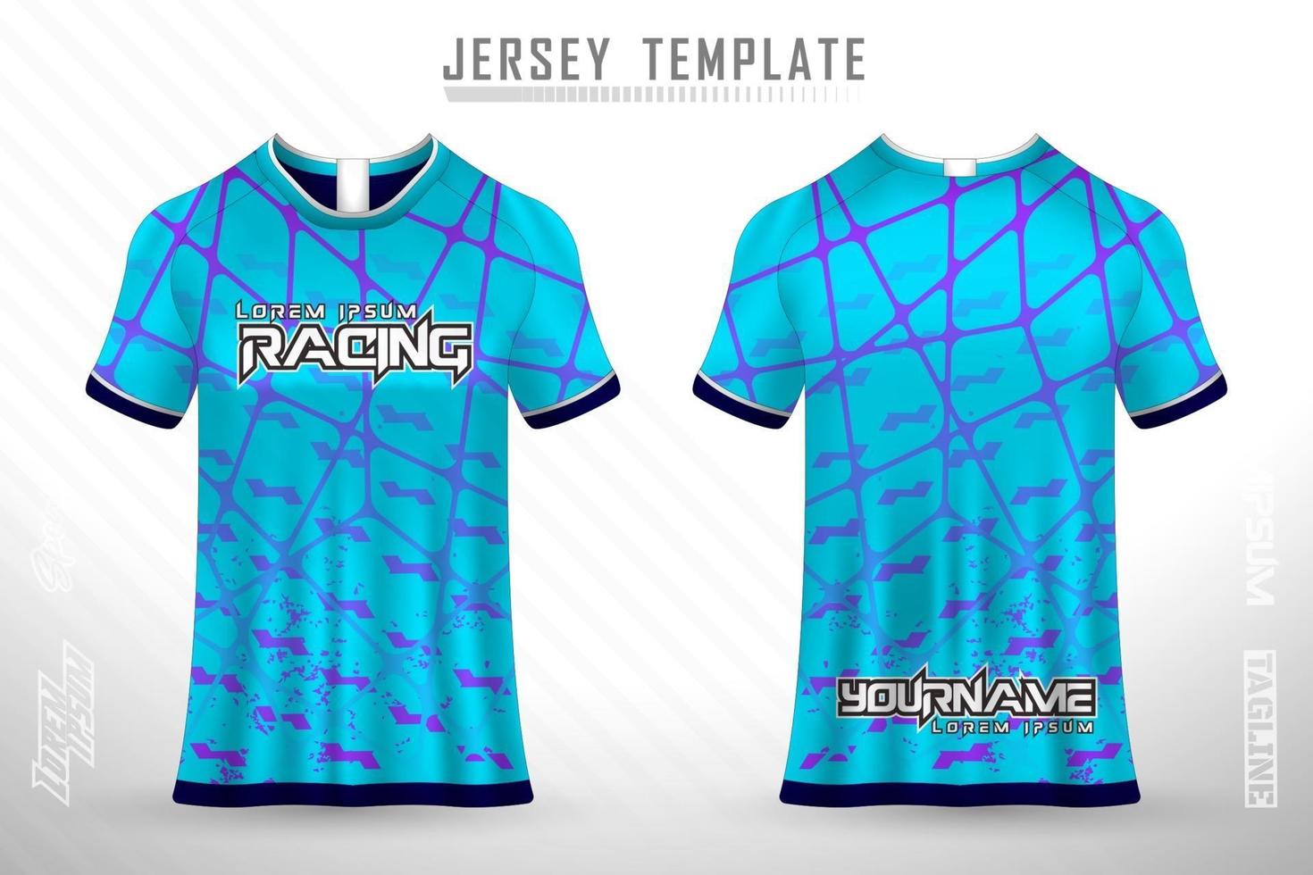 sport jersey en t-shirt sjabloon sport jersey ontwerp vector mockup