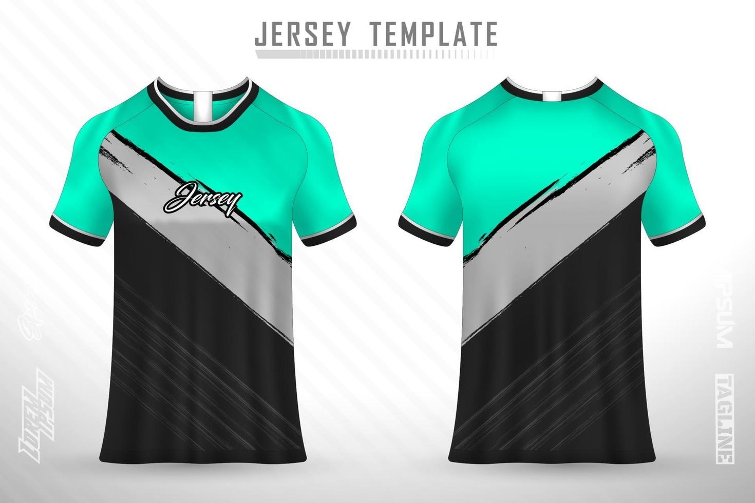 sport jersey en t-shirt sjabloon sport jersey ontwerp vector mockup