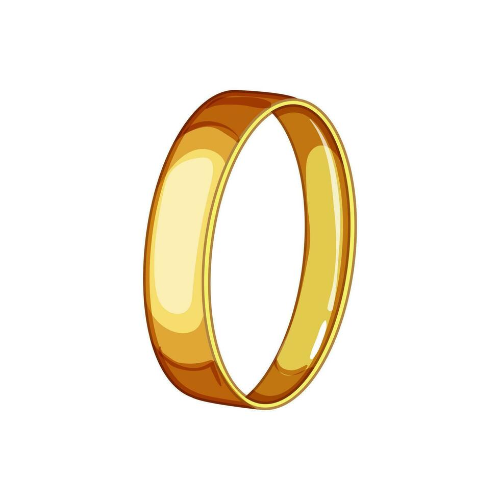 schijnen gouden ring tekenfilm vector illustratie