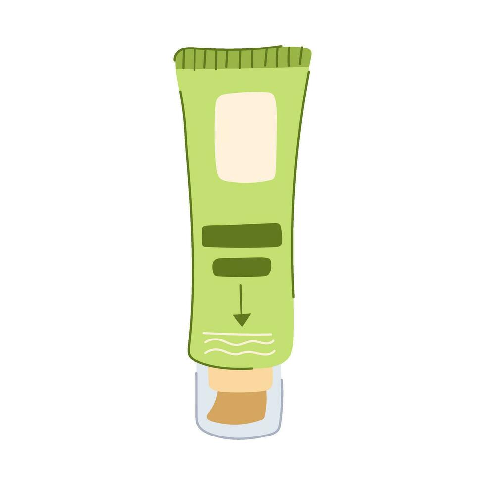 lotion droog huid room tekenfilm vector illustratie