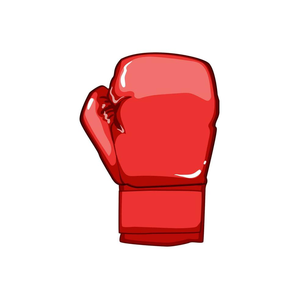 leer boksen handschoenen tekenfilm vector illustratie