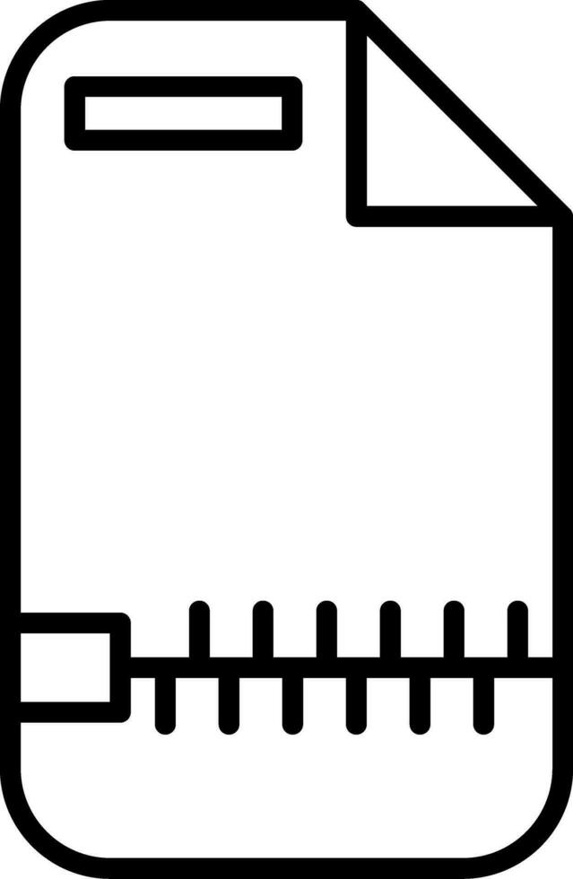 ritssluiting het dossier vector icoon