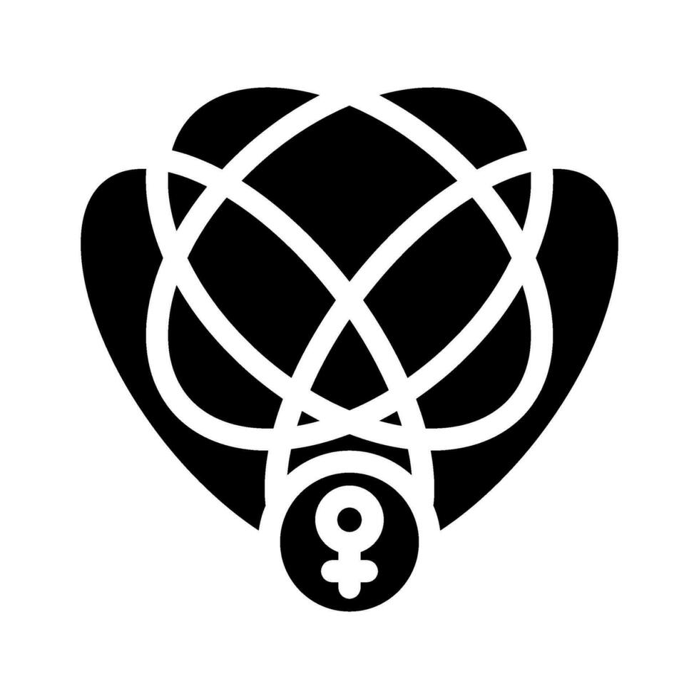 intersectioneel feminisme vrouw glyph icoon vector illustratie