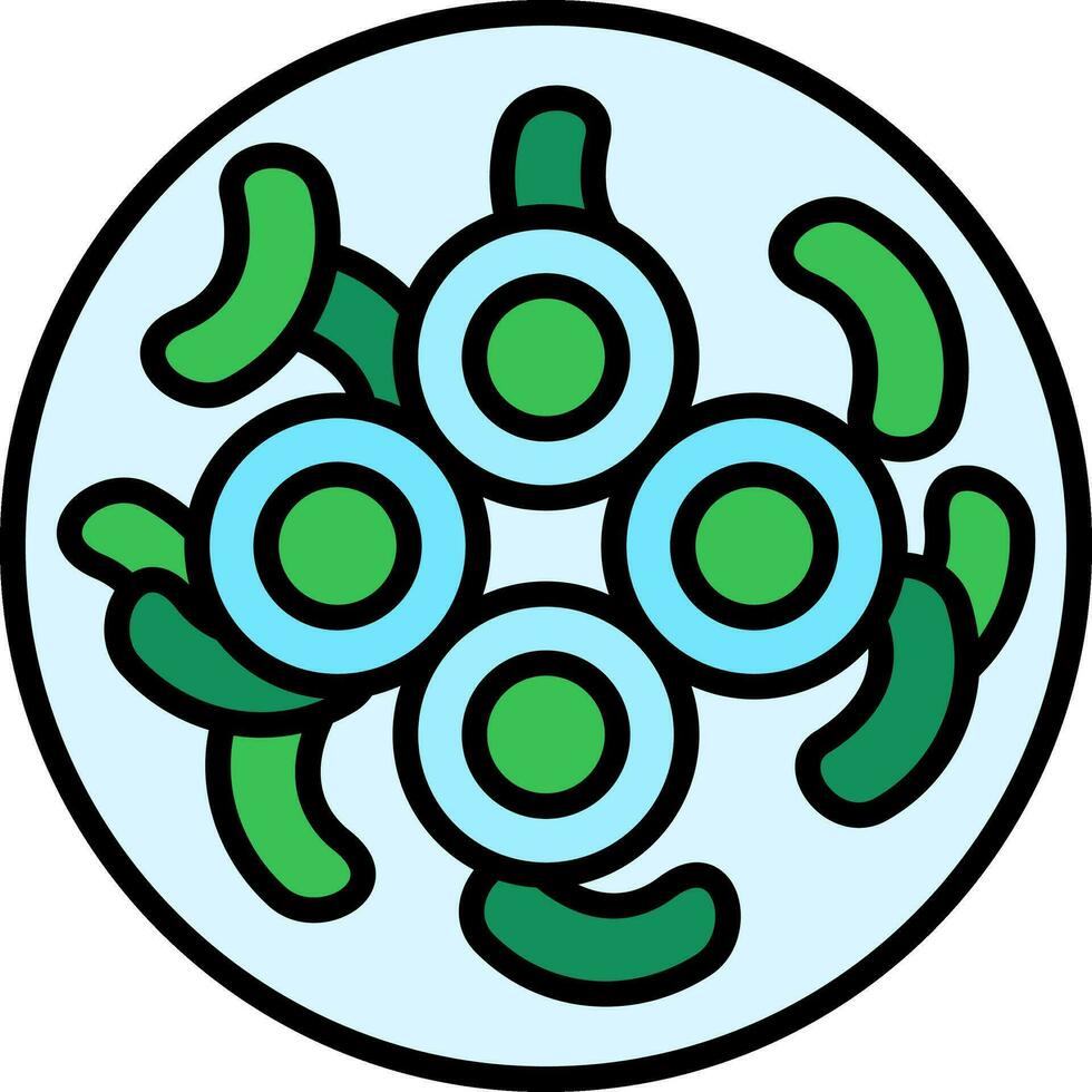 gloeocapsa cyanobacteriën vector icoon