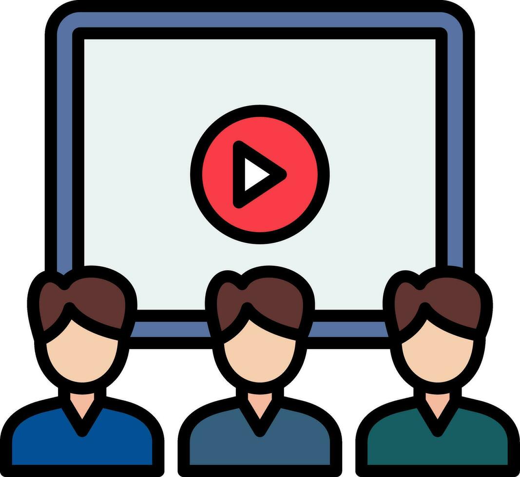 video presentatie vector icoon