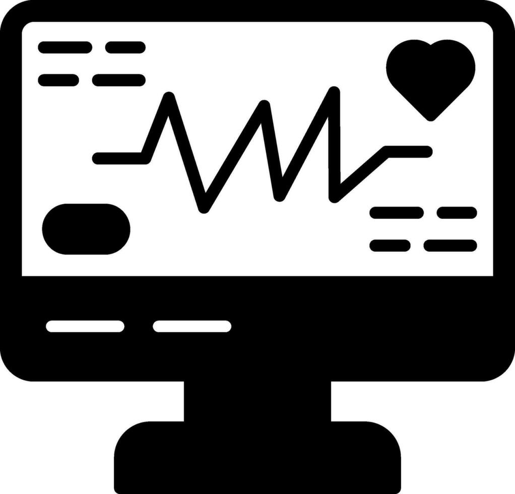 elektrocardiogram vector icoon