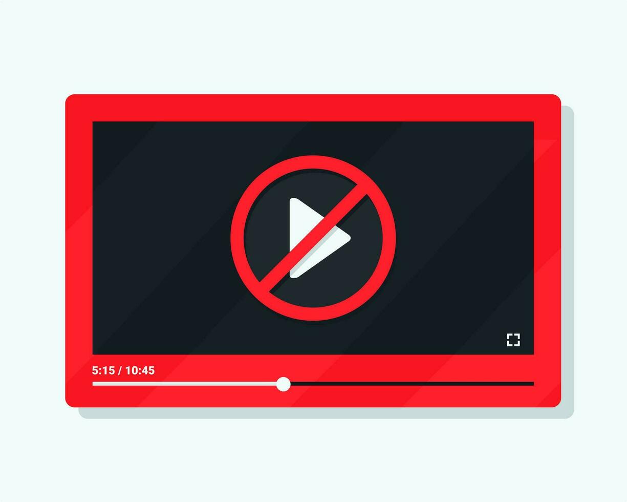 video geblokkeerd symbool. illustratie vector