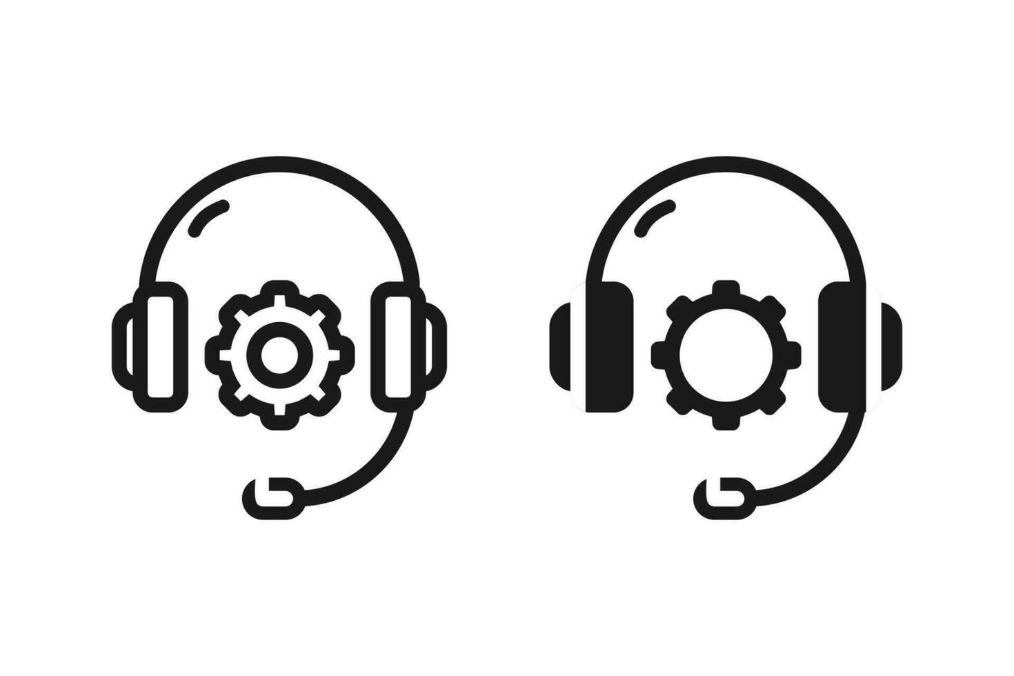 oortelefoon uitrusting icoon. illustratie vector