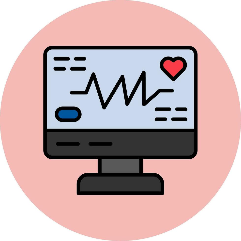 elektrocardiogram vector icoon