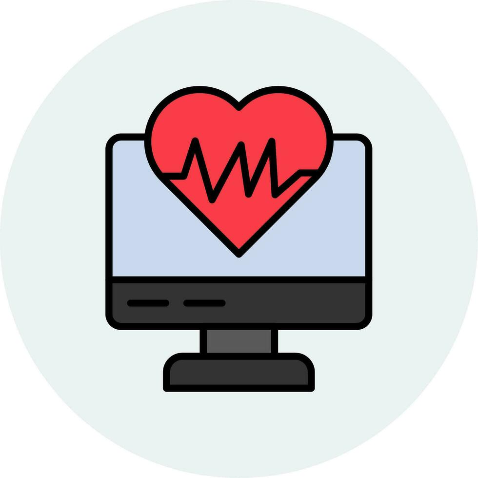 ecg toezicht houden op vector icoon