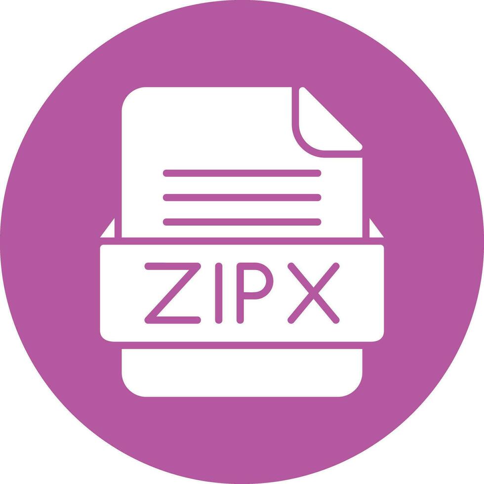 zipx het dossier formaat vector icoon