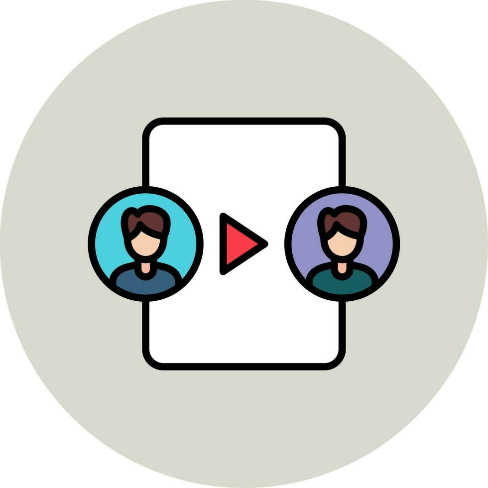 video sharing vector icoon