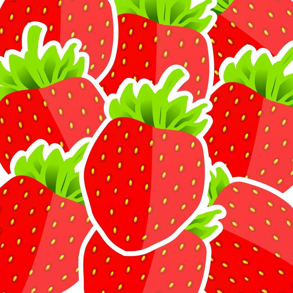 achtergrond van aardbeien vectorillustratie vector