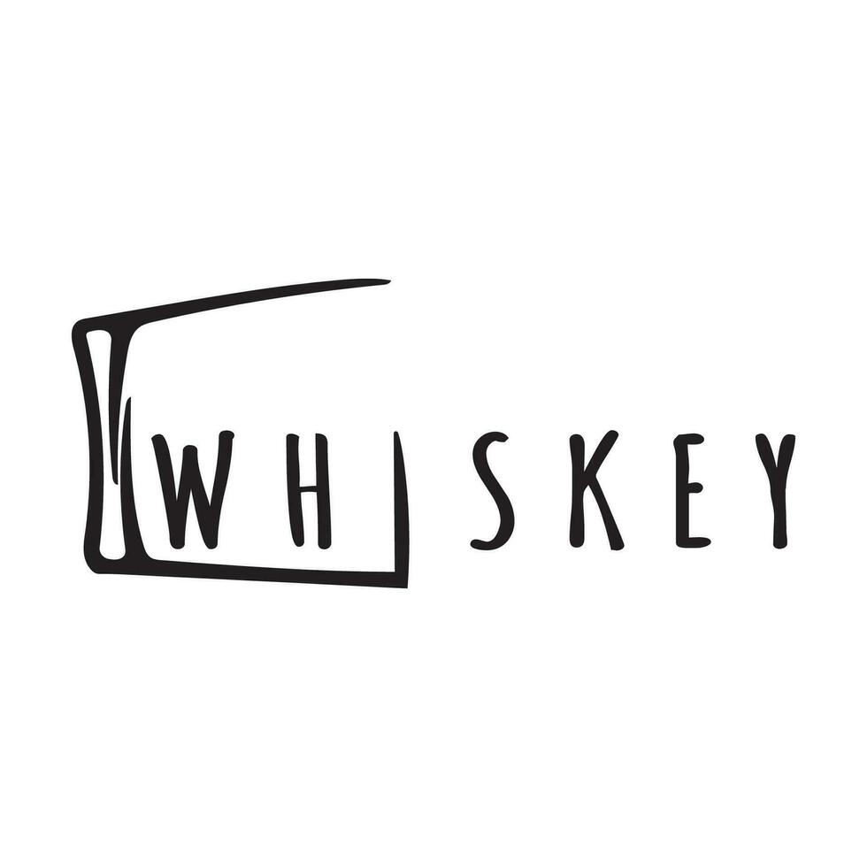 wijnoogst premie whisky logo etiket met glas of bier. voor drankjes, bars, Clubs, cafés, bedrijven. vector