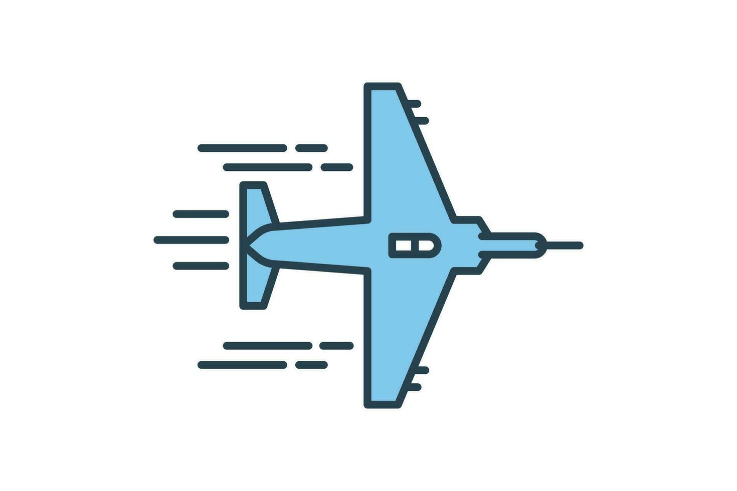 Jet icoon. icoon verwant naar snelheid, luchtvaart. geschikt voor web plaats, app, gebruiker interfaces, afdrukbare enz. vlak lijn icoon stijl. gemakkelijk vector ontwerp bewerkbare