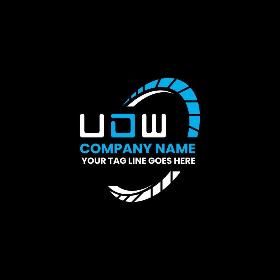 udw brief logo vector ontwerp, udw gemakkelijk en modern logo. udw luxueus alfabet ontwerp