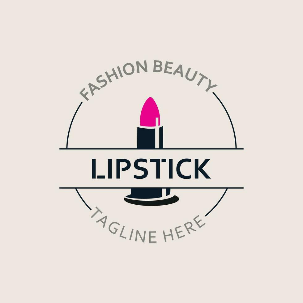 lippenstift logo ontwerp voor bedenken mode winkel en schoonheid vector kunstmatig ontwerp sjabloon