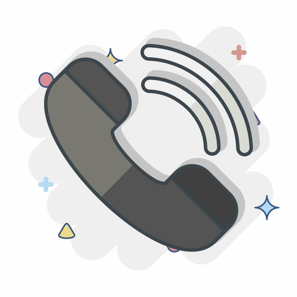 icoon telefoongesprek. verwant naar communicatie symbool. grappig stijl. gemakkelijk ontwerp bewerkbaar. gemakkelijk illustratie vector