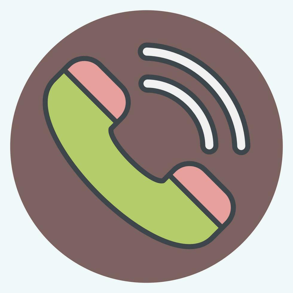 icoon telefoongesprek. verwant naar communicatie symbool. kleur maat stijl. gemakkelijk ontwerp bewerkbaar. gemakkelijk illustratie vector