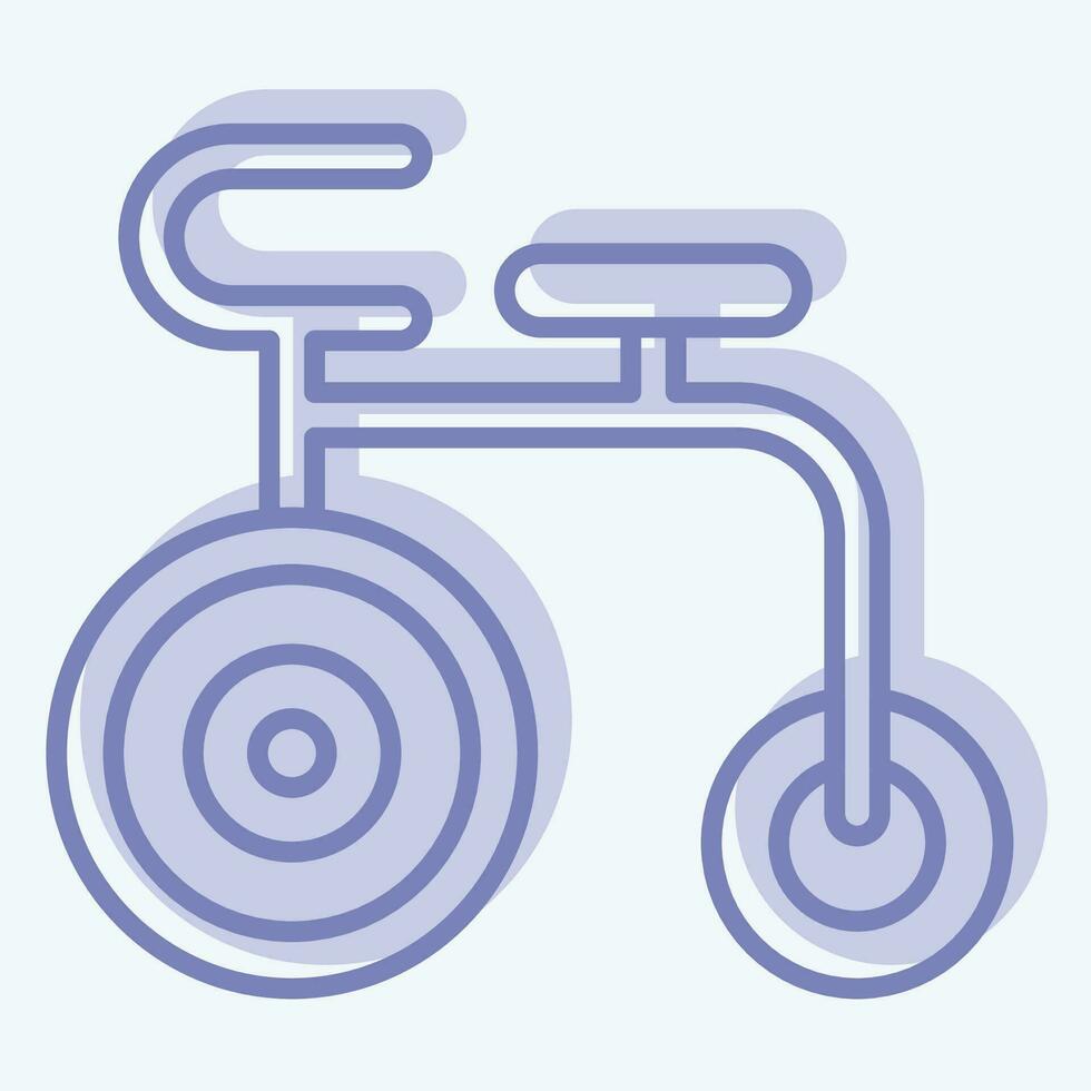 icoon acrobatisch fiets. verwant naar Frankrijk symbool. twee toon stijl. gemakkelijk ontwerp bewerkbaar. gemakkelijk illustratie vector