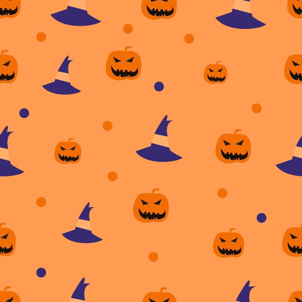 Halloween naadloos patroon met leuke, grappige, lieve karakters vector