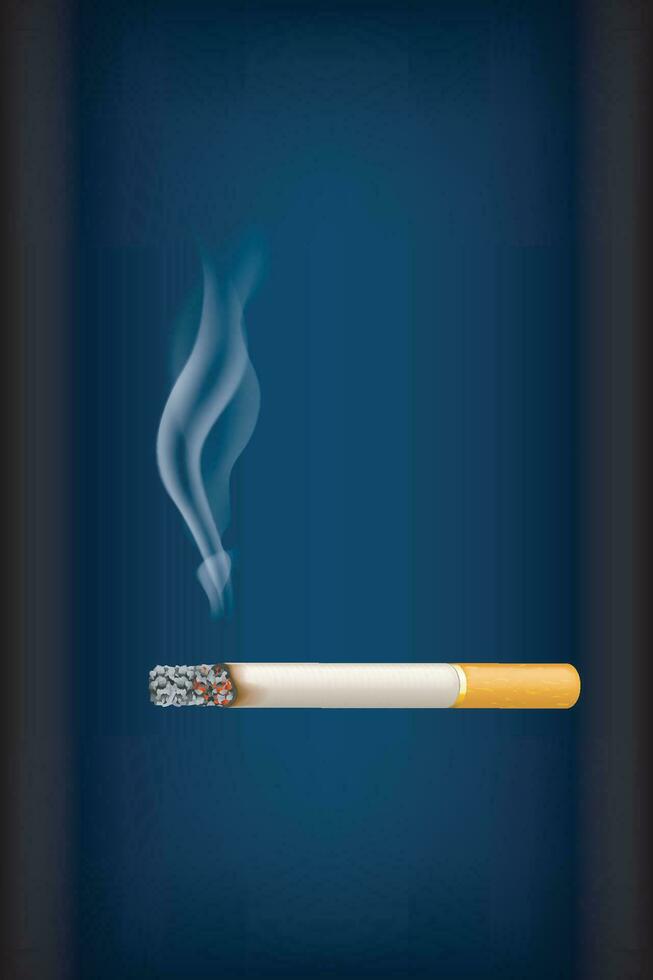 roken sigaret met rook vector