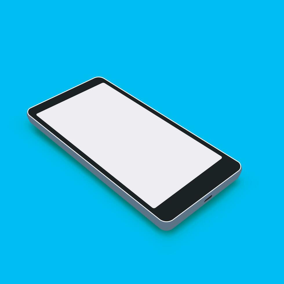 smartphone Aan blauw vector