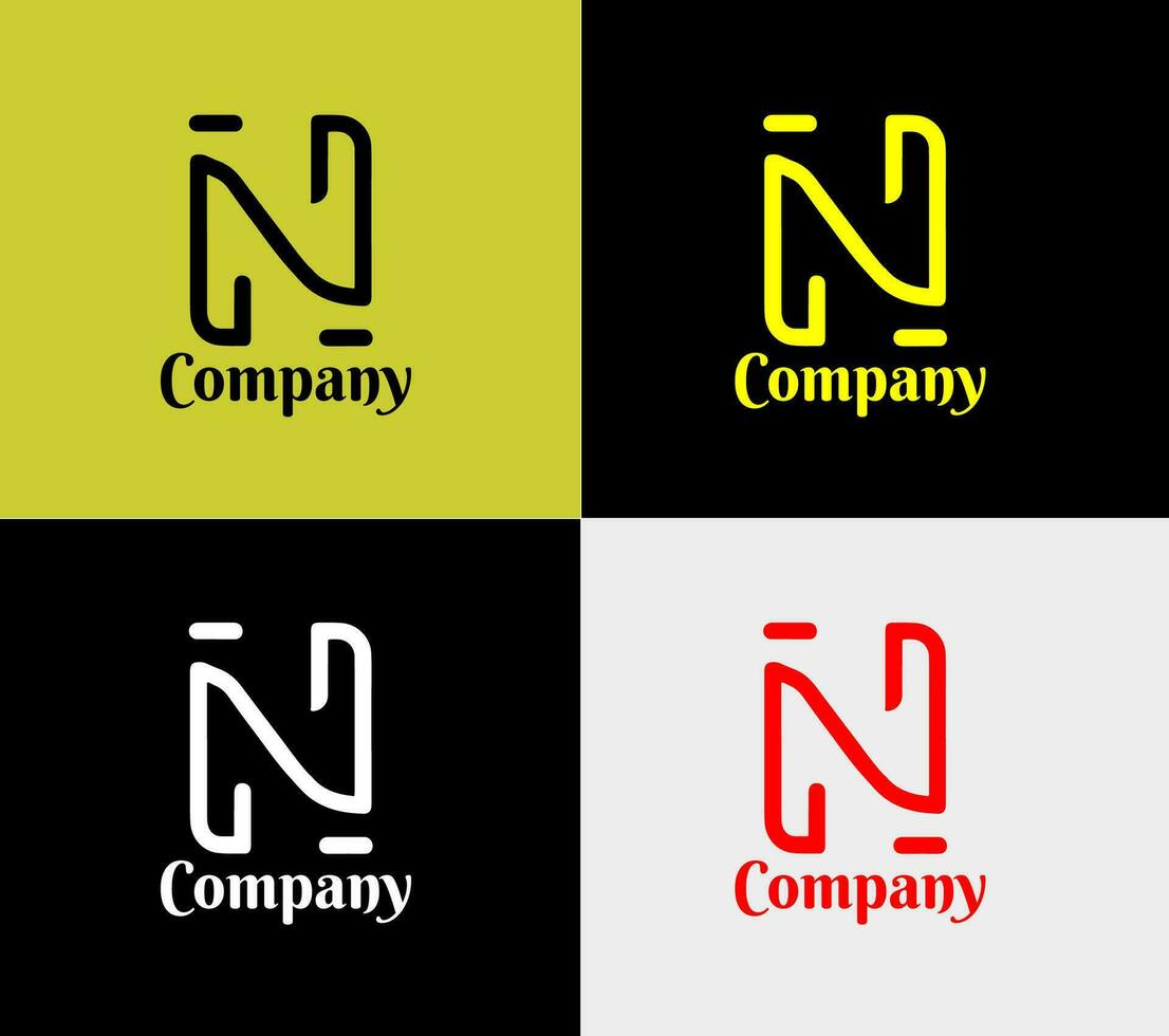 n brief logo, elementen kleur variatie abstract icoon. modern logo, bedrijf sjabloon. vector