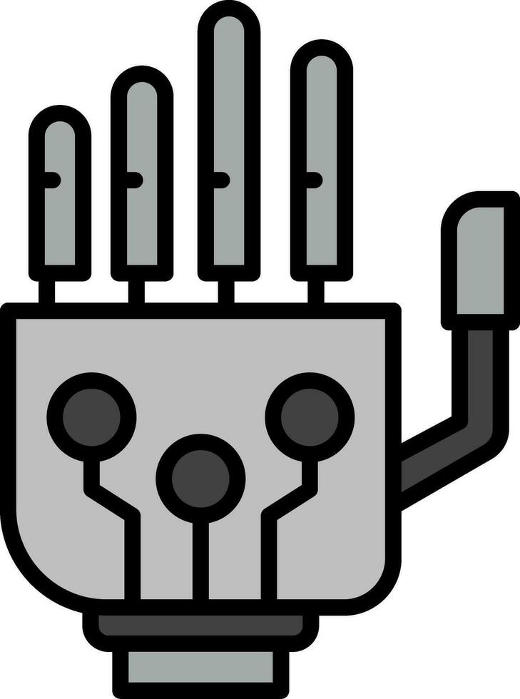 robot hand- vector icoon