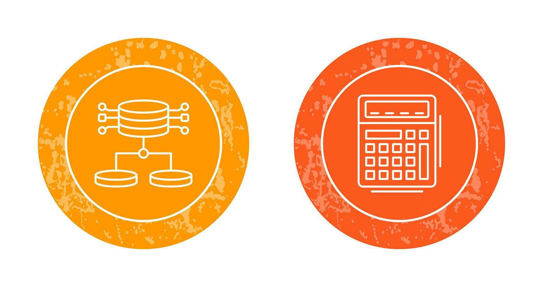 gestructureerd gegevens en rekenmachine icoon vector