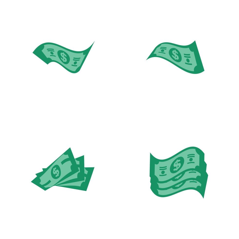 Amerikaanse dollar voorraad papier bankbiljetten pictogram vectorillustratie vector