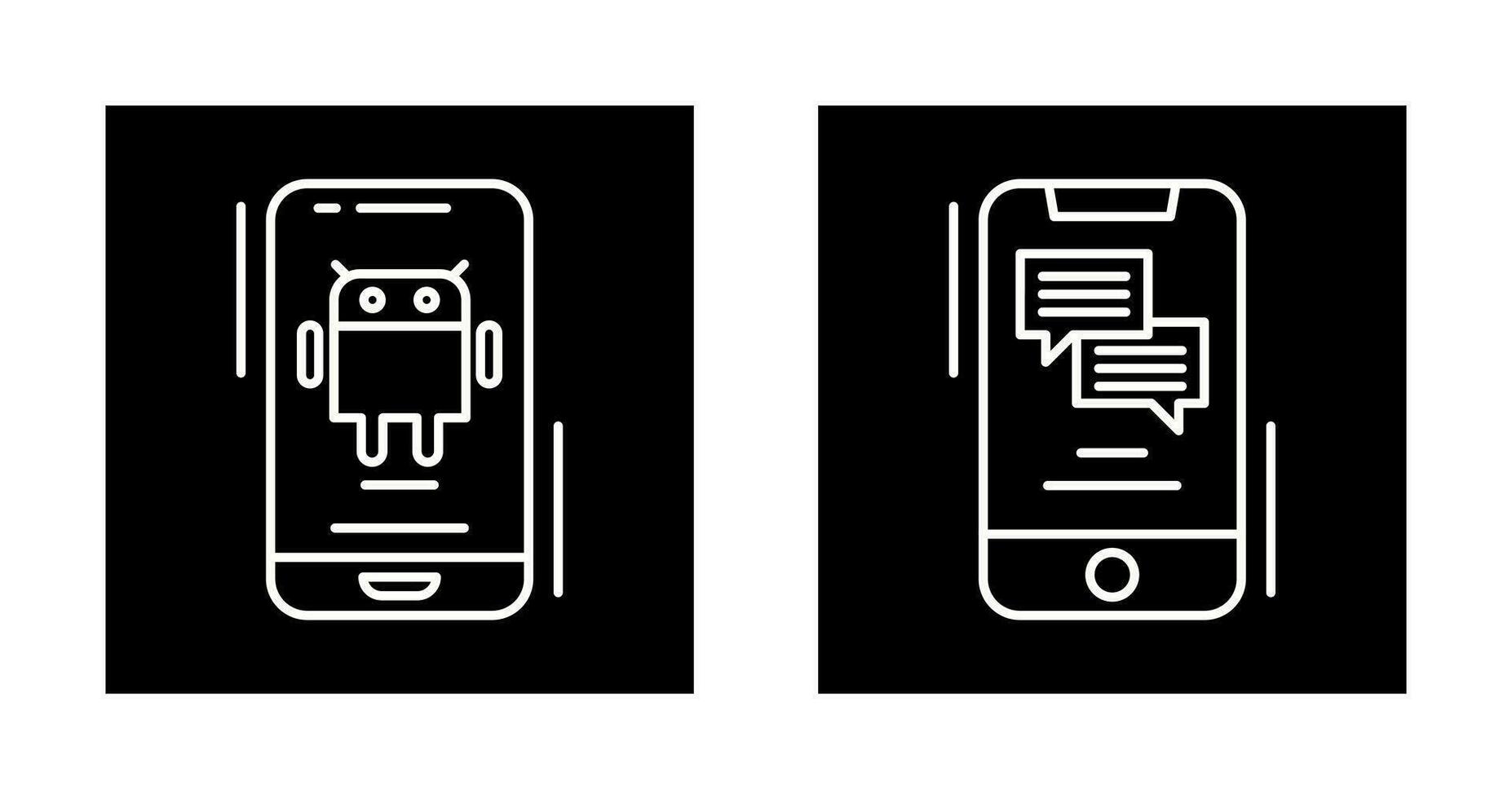 android en tekst icoon vector