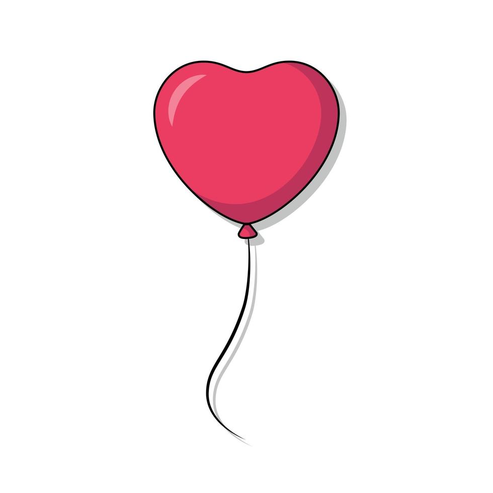 mooie roze hartballon vector