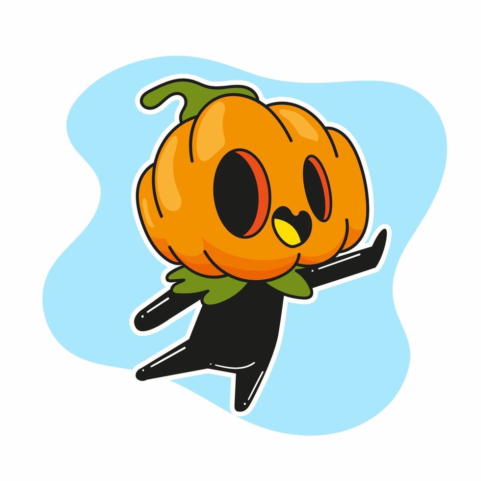 jack o lantern high five pose, halloween jack o lantern vector