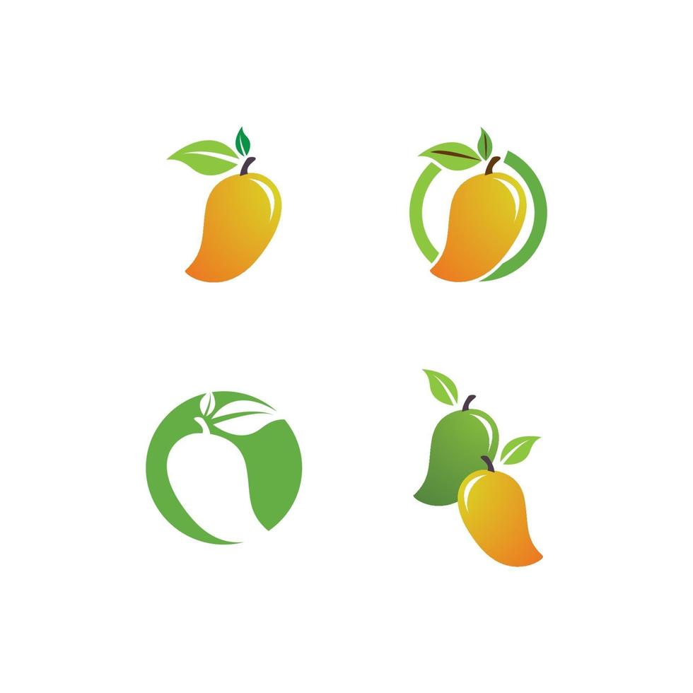 plat ontwerp met mango-logo vector