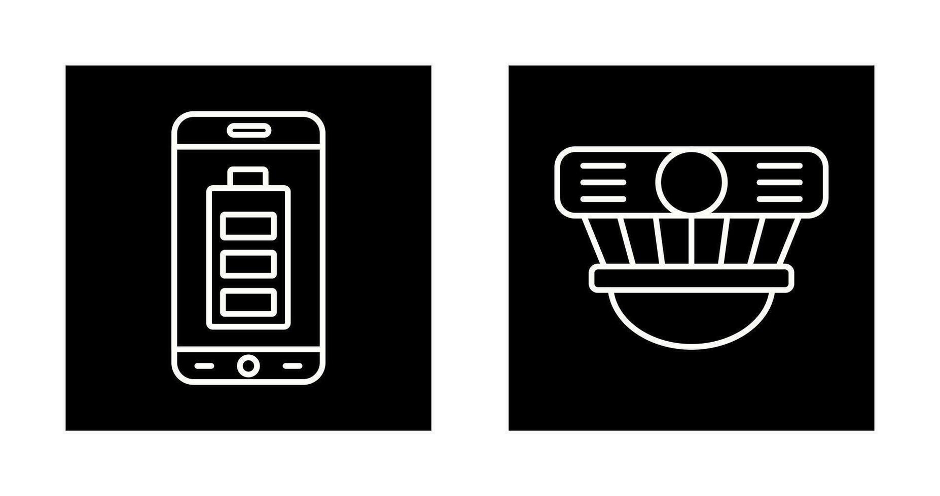 mobiel accu en detector icoon vector