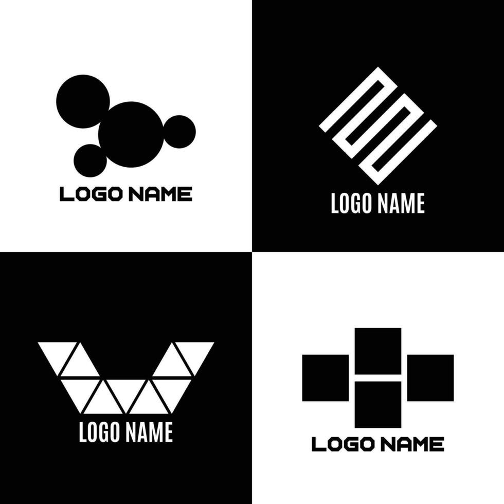 professioneel vormen logo ontwerp 2024 vector