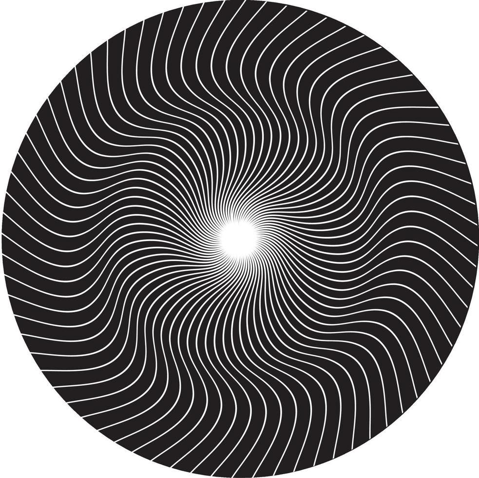 zwart-wit hypnotische achtergrond. vector illustratie