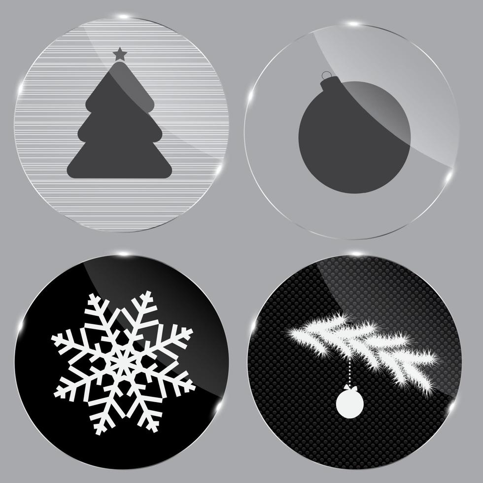 glas kerst knop vectorillustratie vector