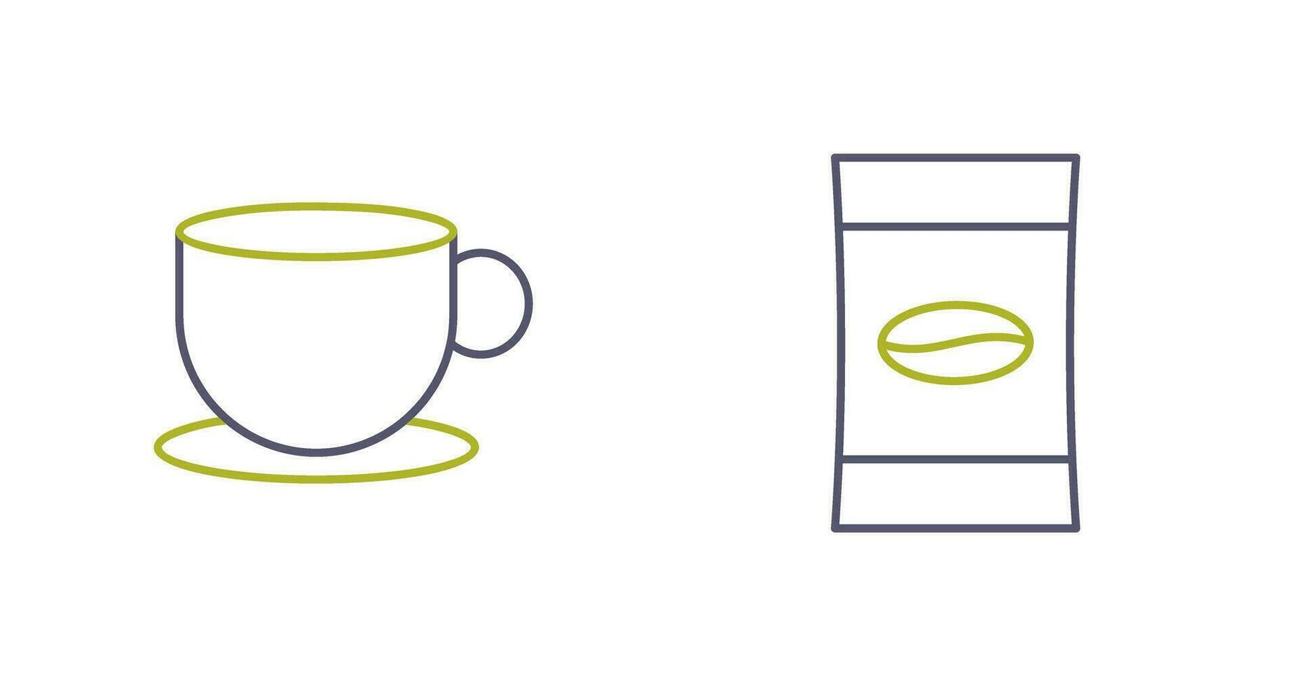 thee en koffie pakket icoon vector