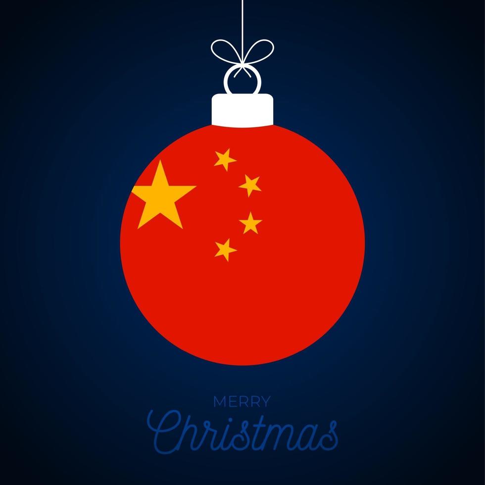 china kerst nieuwjaar bal met vlag vector