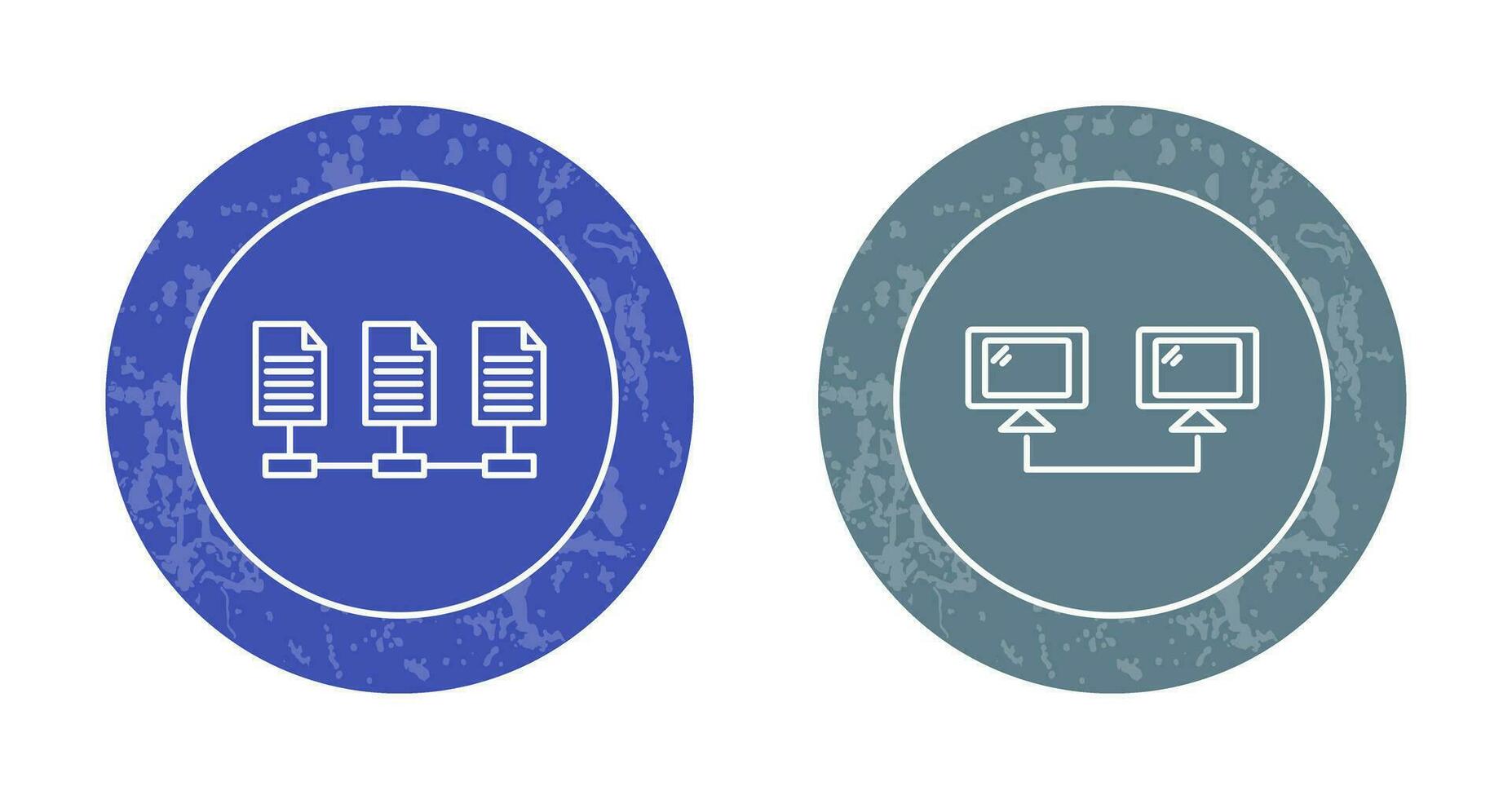 verbonden systemen en netwerk bestanden icoon vector