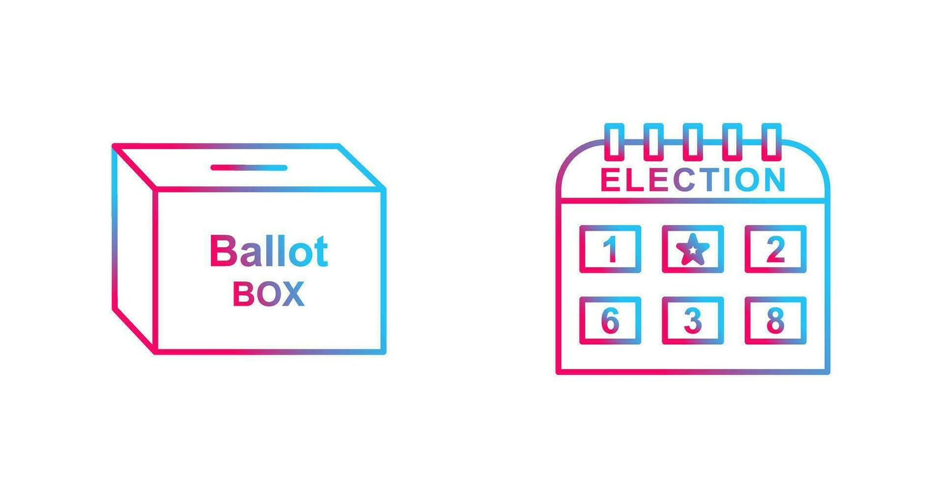 stemming doos en verkiezing dag icoon vector