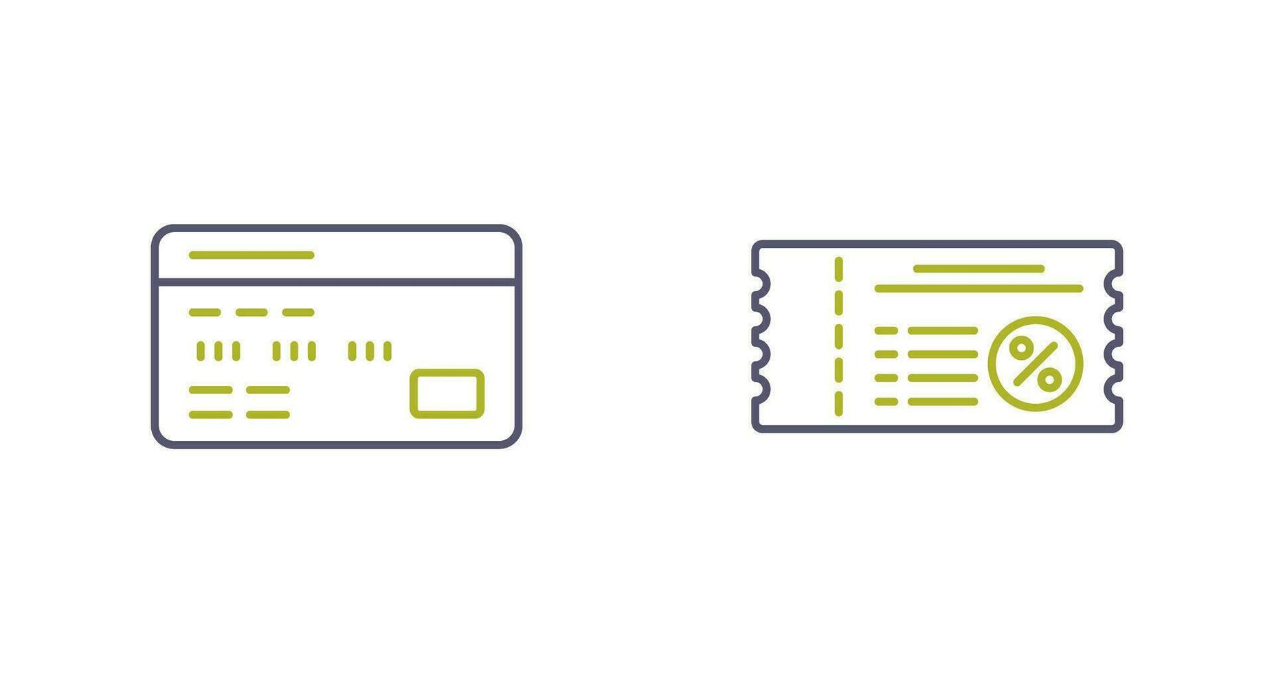 debiteren kaart en tegoedbon icoon vector