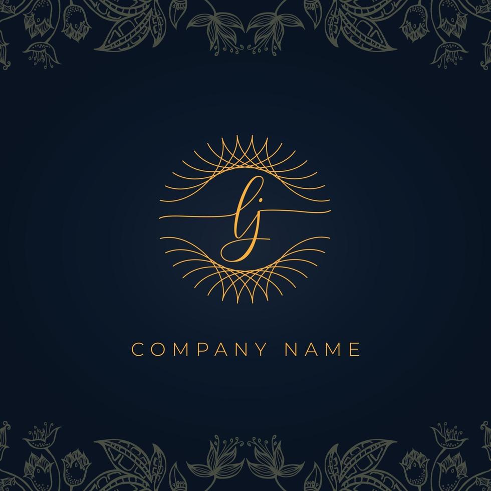 elegant luxe letter lj-logo. vector