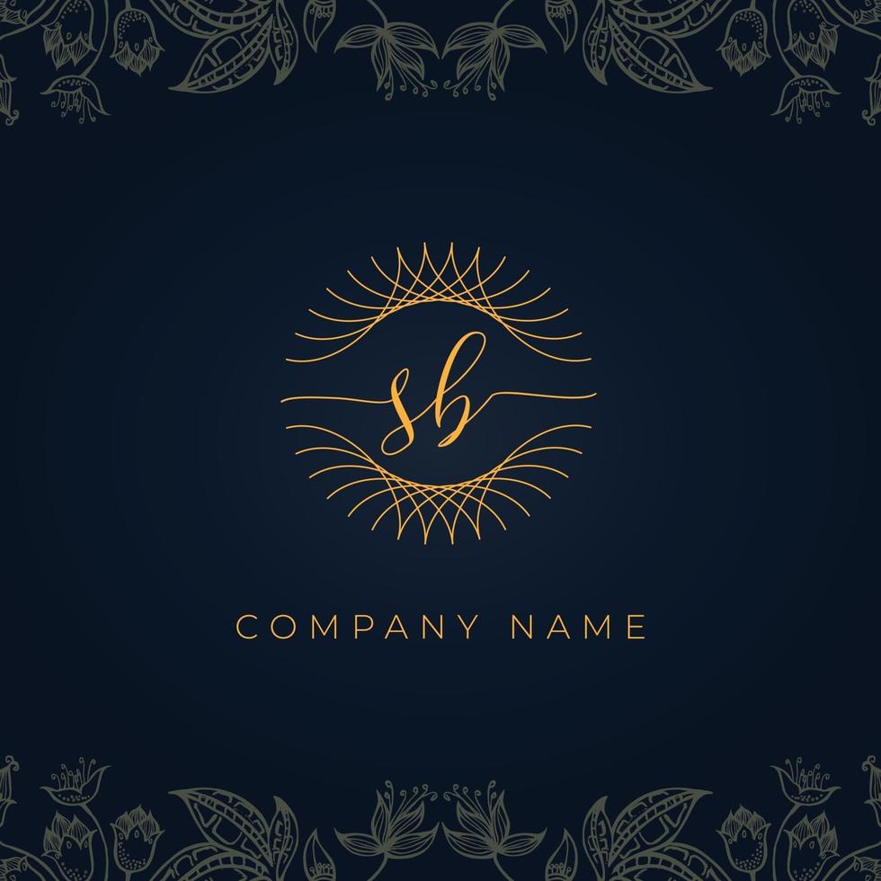 elegant luxe letter sb-logo. vector