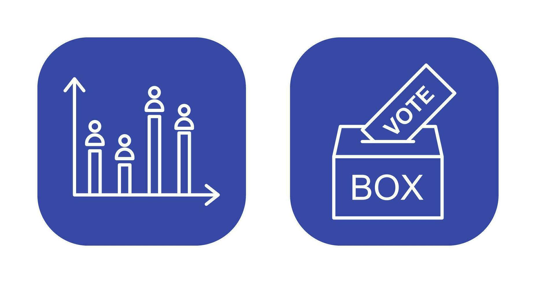 gaan stemmen en kandidaat en diagram icoon vector