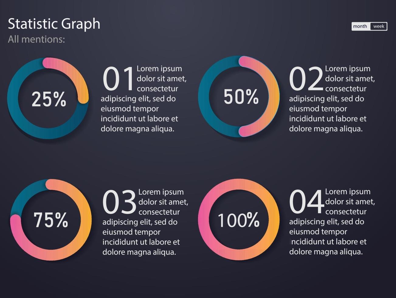 elementen van ui-ontwerp. moderne presentatie met infographic, vector