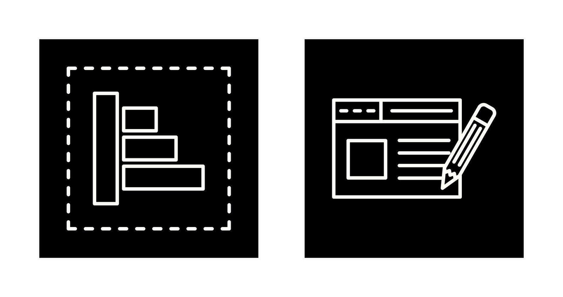 voorwerp uitlijning en web bladzijde icoon vector